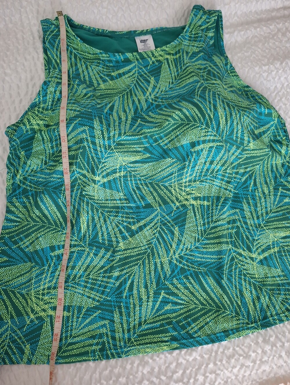 Lands End 20W Swim Tank Top Tropical - Picture 7 of 8